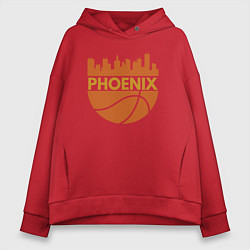 Толстовка оверсайз женская Phoenix basketball city, цвет: красный