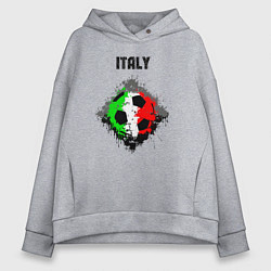 Толстовка оверсайз женская Команда Италии, цвет: меланж