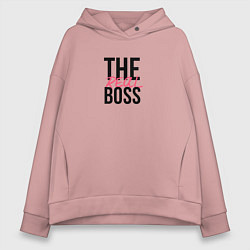 Толстовка оверсайз женская The real boss, цвет: пыльно-розовый