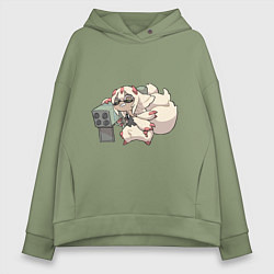 Толстовка оверсайз женская Опасная Фапута, цвет: авокадо