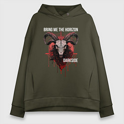 Толстовка оверсайз женская Bring Me the Horizon - ram, цвет: хаки