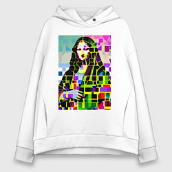 Женское худи оверсайз Mona Lisa - mosaic pop art