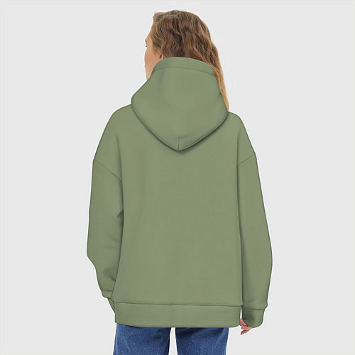 Женское худи оверсайз За своих не отвечаю за чужих не встаю / Авокадо – фото 4