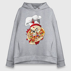 Женское худи оверсайз Bloody pizza