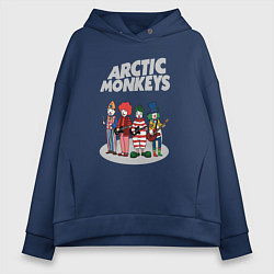 Толстовка оверсайз женская Arctic Monkeys clowns, цвет: тёмно-синий