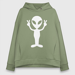 Женское худи оверсайз Peace alien