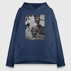 Толстовка оверсайз женская Good girls love bad boys, цвет: тёмно-синий