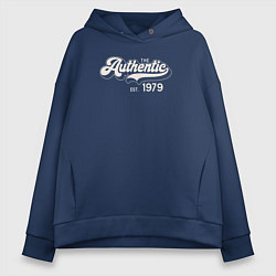 Толстовка оверсайз женская Authentic 1979, цвет: тёмно-синий