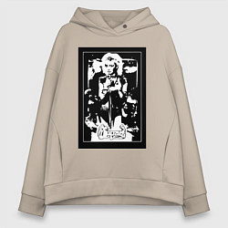 Толстовка оверсайз женская Группа Мираж винтажный плакат, цвет: миндальный