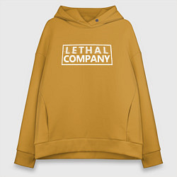 Толстовка оверсайз женская Lethal Company: Logo, цвет: горчичный