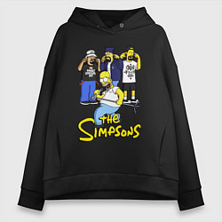 Толстовка оверсайз женская Simpsons - Cypress hill, цвет: черный