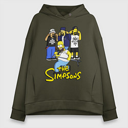 Толстовка оверсайз женская Simpsons - Cypress hill, цвет: хаки