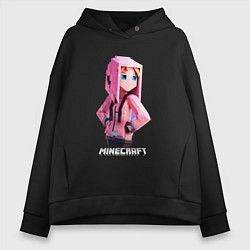 Женское худи оверсайз Minecraft персонаж девушки в костюме
