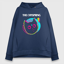 Толстовка оверсайз женская The Offspring rock star cat, цвет: тёмно-синий
