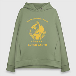 Женское худи оверсайз Helldivers: Super Earth