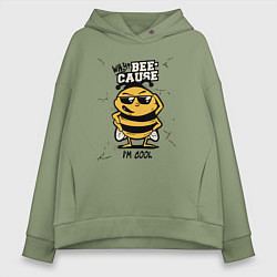 Женское худи оверсайз Why bee cause im cool