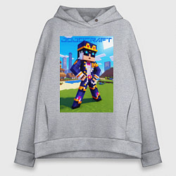 Женское худи оверсайз Jotaro Kujo and Minecraft - collaboration