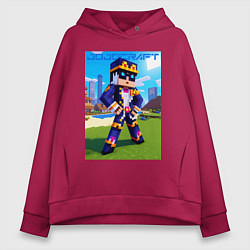 Женское худи оверсайз Jotaro Kujo and Minecraft - collaboration
