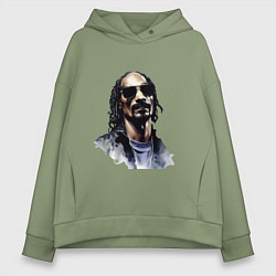 Толстовка оверсайз женская Snoop dog, цвет: авокадо