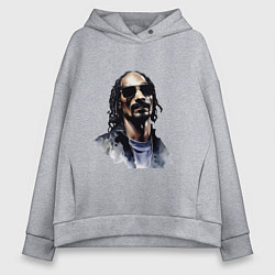 Толстовка оверсайз женская Snoop dog, цвет: меланж