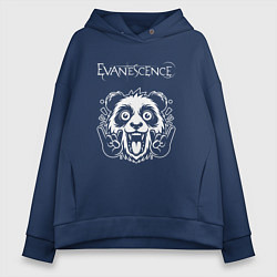 Толстовка оверсайз женская Evanescence rock panda, цвет: тёмно-синий