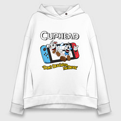 Толстовка оверсайз женская Switch cuphead, цвет: белый