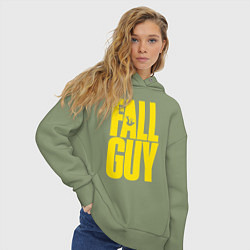Толстовка оверсайз женская The fall guy logo, цвет: авокадо — фото 2