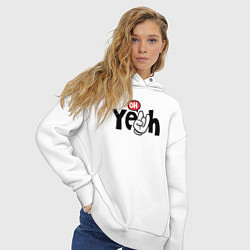 Толстовка оверсайз женская Oh yeah, цвет: белый — фото 2