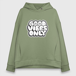 Женское худи оверсайз Goof vibes black