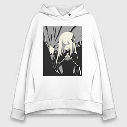 Толстовка оверсайз женская ReZero Ехидна, цвет: белый