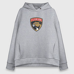 Толстовка оверсайз женская Florida Panthers NHL, цвет: меланж