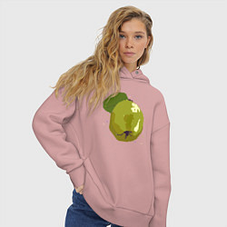 Толстовка оверсайз женская Айва и звезды - пиксельное, цвет: пыльно-розовый — фото 2