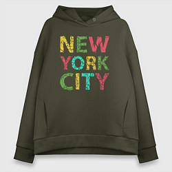 Женское худи оверсайз New York city colors