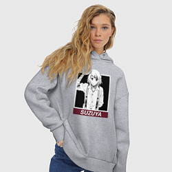 Толстовка оверсайз женская Джузо Сузуя Рэй, цвет: меланж — фото 2