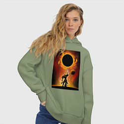 Толстовка оверсайз женская Эсканор грех льва, цвет: авокадо — фото 2