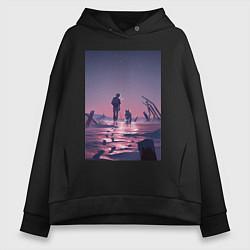 Толстовка оверсайз женская Для тебя Бессмертный Фуши, цвет: черный