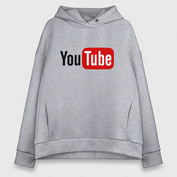 Женское худи оверсайз You tube logo