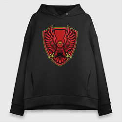 Толстовка оверсайз женская Red hawk, цвет: черный