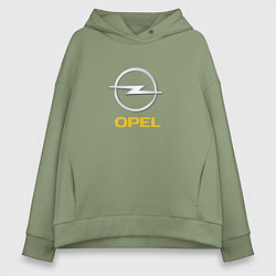 Толстовка оверсайз женская Opel авто бренд, цвет: авокадо