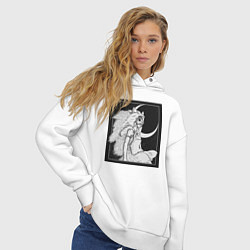 Толстовка оверсайз женская Принцесса Сан, цвет: белый — фото 2
