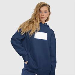 Толстовка оверсайз женская Око Хиробрина, Хиробирн смотрит на тебя, цвет: тёмно-синий — фото 2