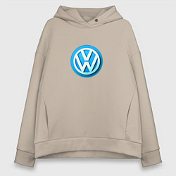 Женское худи оверсайз Volkswagen logo blue