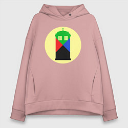 Толстовка оверсайз женская Tardis color, цвет: пыльно-розовый