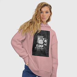 Толстовка оверсайз женская Марин Китагава Гяру, цвет: пыльно-розовый — фото 2