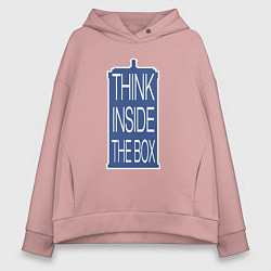 Толстовка оверсайз женская Think inside the box, цвет: пыльно-розовый