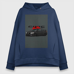 Толстовка оверсайз женская Honda Civic, цвет: тёмно-синий