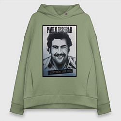 Толстовка оверсайз женская Escobar draw portrait, цвет: авокадо