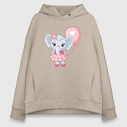 Женское худи оверсайз Elephant baby