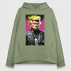 Женское худи оверсайз Trumps not dead - motto