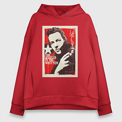 Толстовка оверсайз женская Joe Strummer of the Clash, цвет: красный